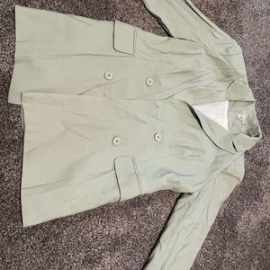 Womens mint green long blazer M/L